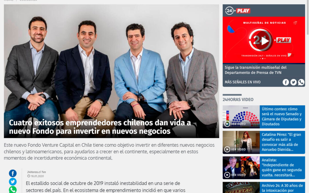 24 horas – Cuatro exitosos emprendedores chilenos dan vida a nuevo Fondo para invertir en nuevos negocios