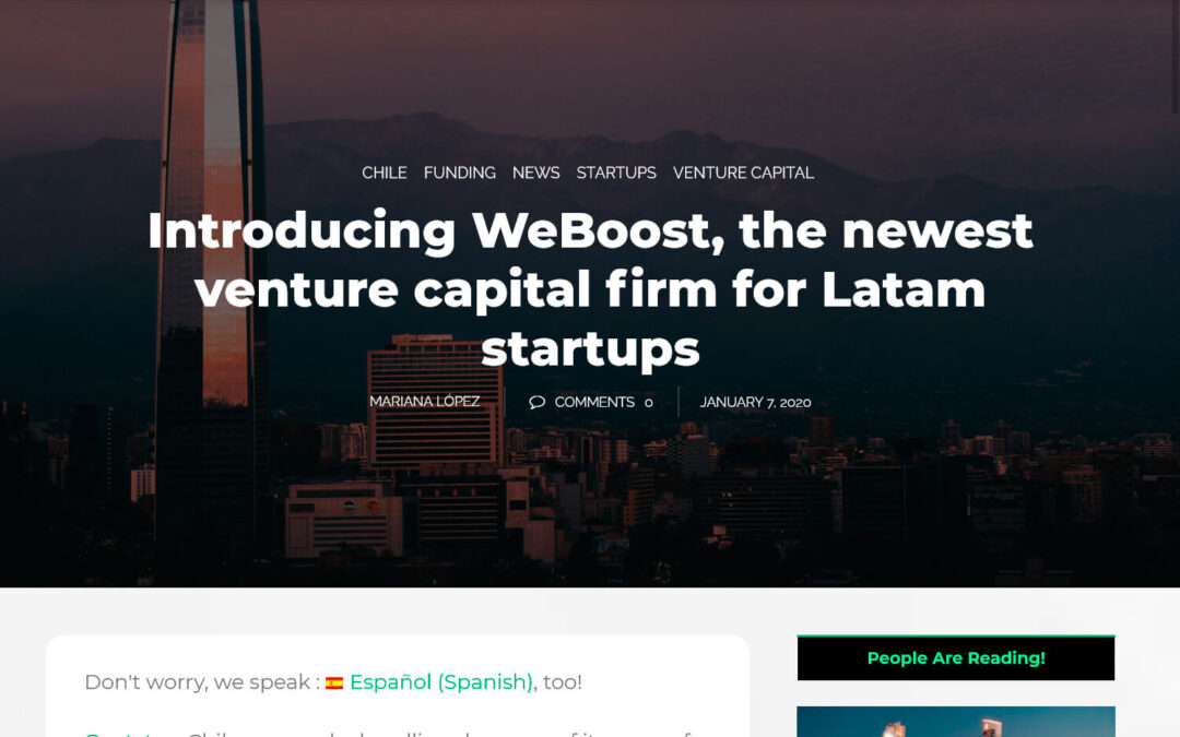 Contxto – Introducing WeBoost, the newest venture capital firm for Latam startups